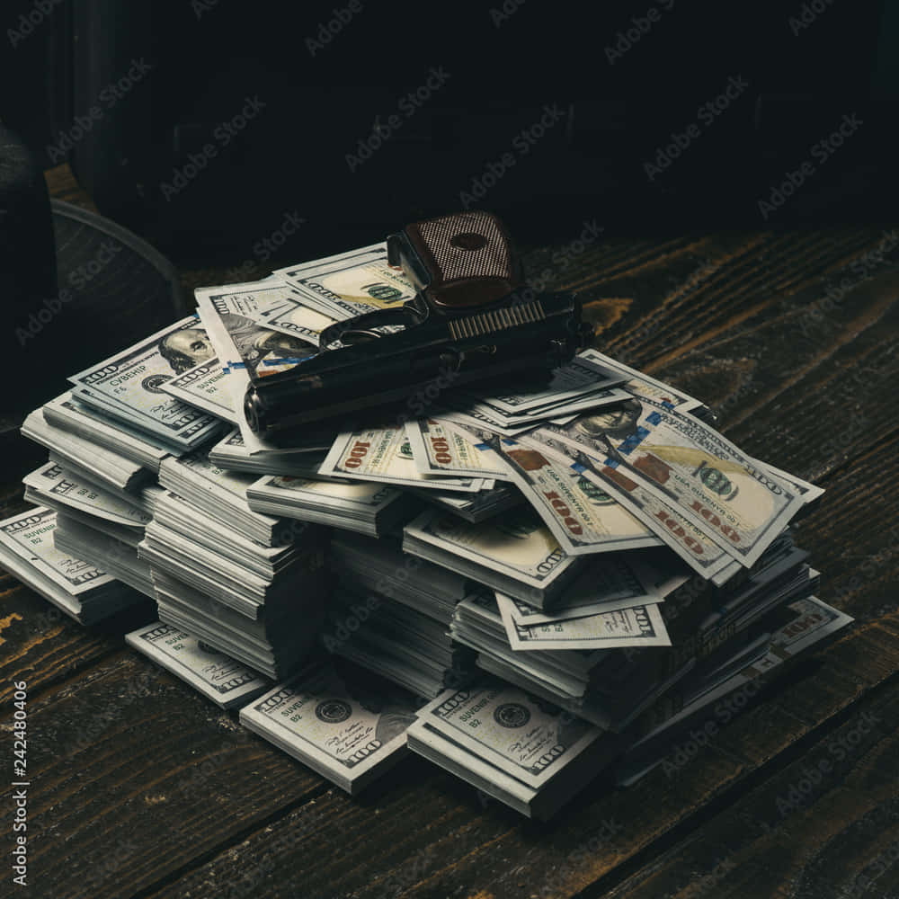 Stacked Cashand Gun Aesthetic Wallpaper