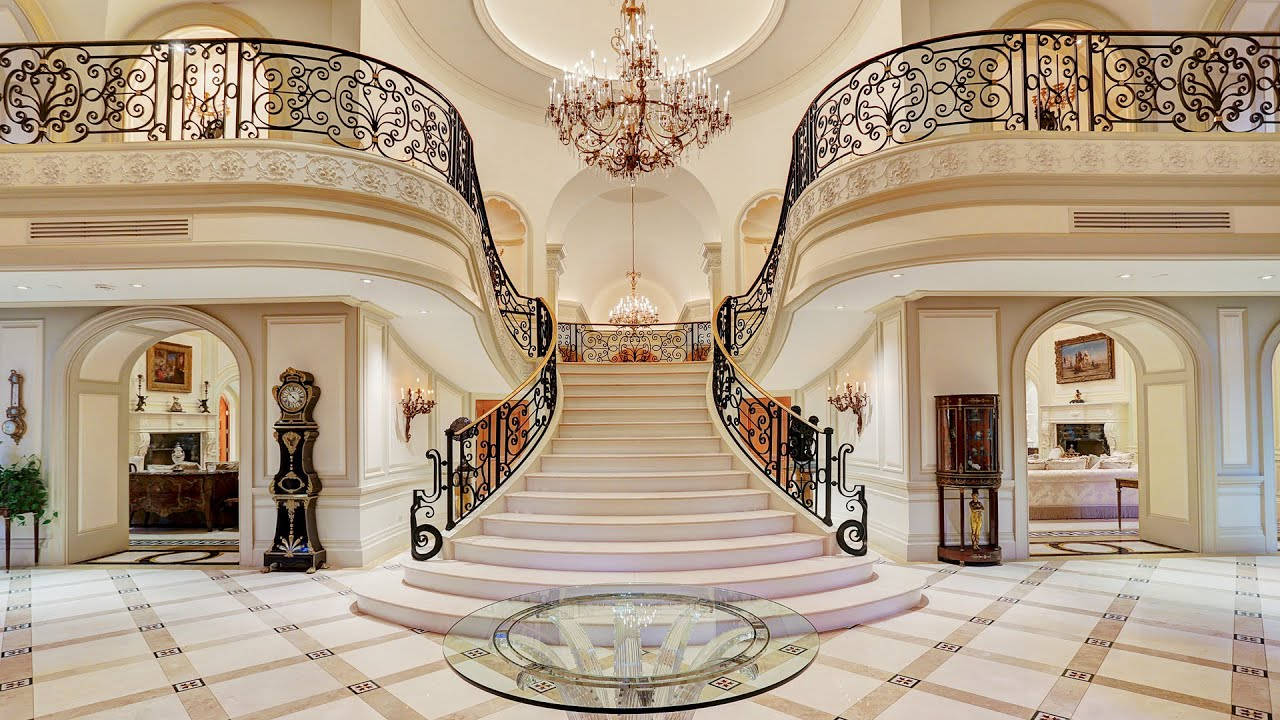 Staircase Inside A Big House Wallpaper