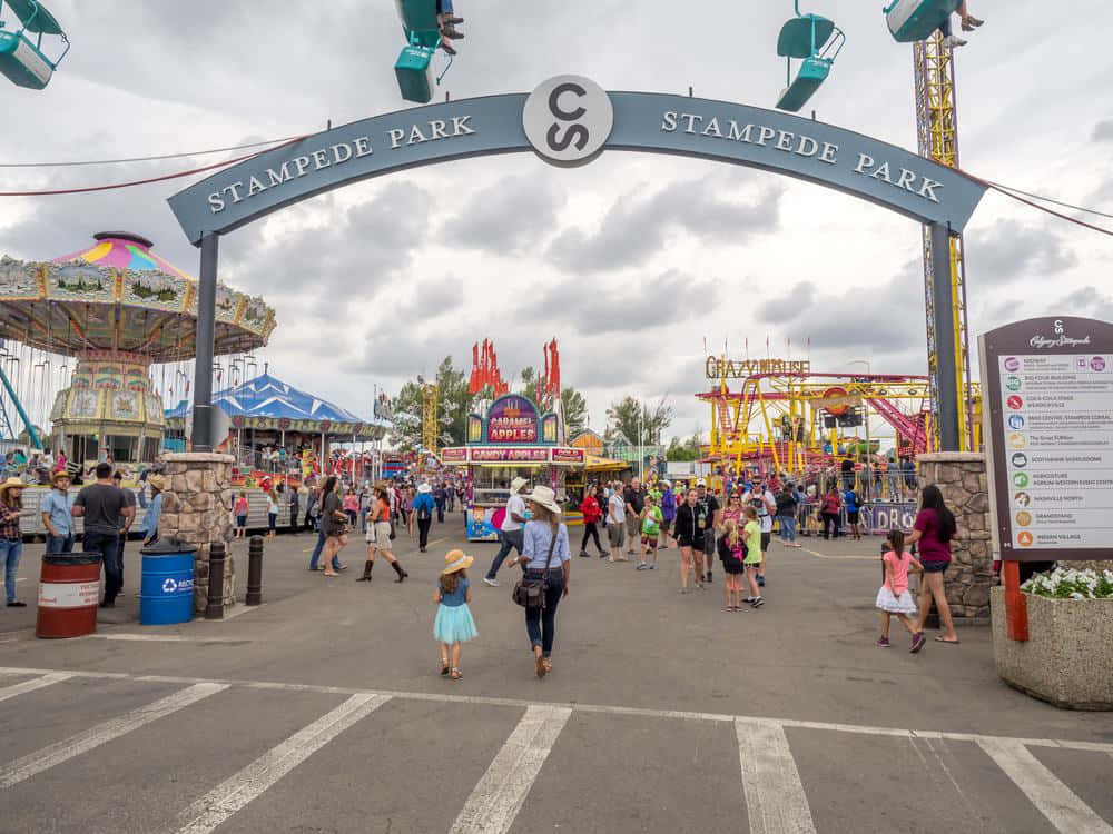 Stampede Park Entrance Red Deer Canada Wallpaper