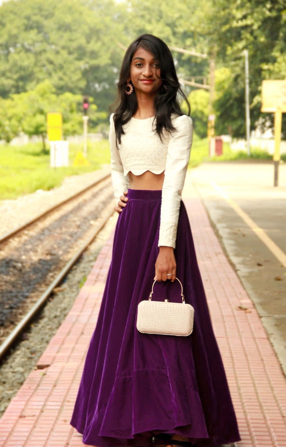 Stand Out And Be Bold With A Purple Skirt Wallpaper