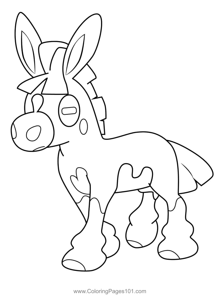 Standing Mudbray Black Outline Wallpaper