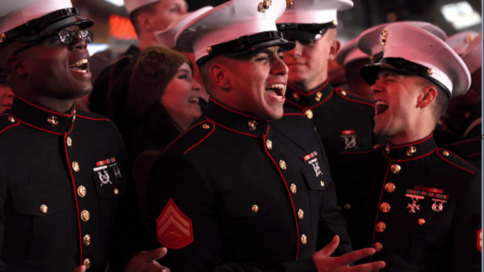 Standing Ready: A United States Marine Supporting The American Way Wallpaper