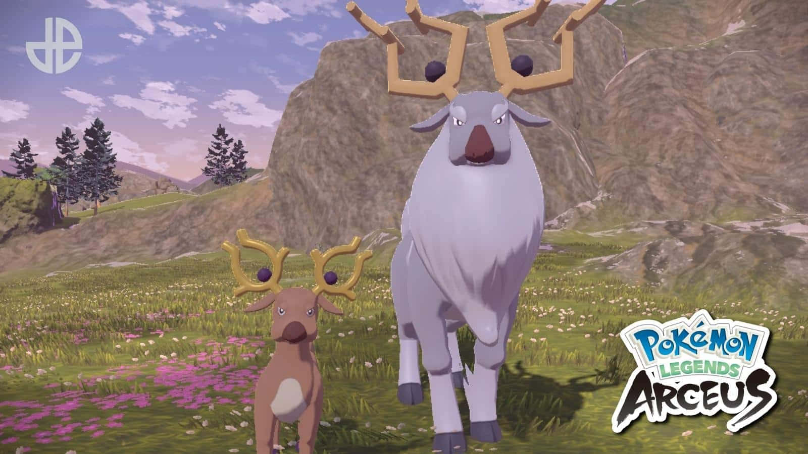 Stantler Wyrdeer Side-by-side Wallpaper