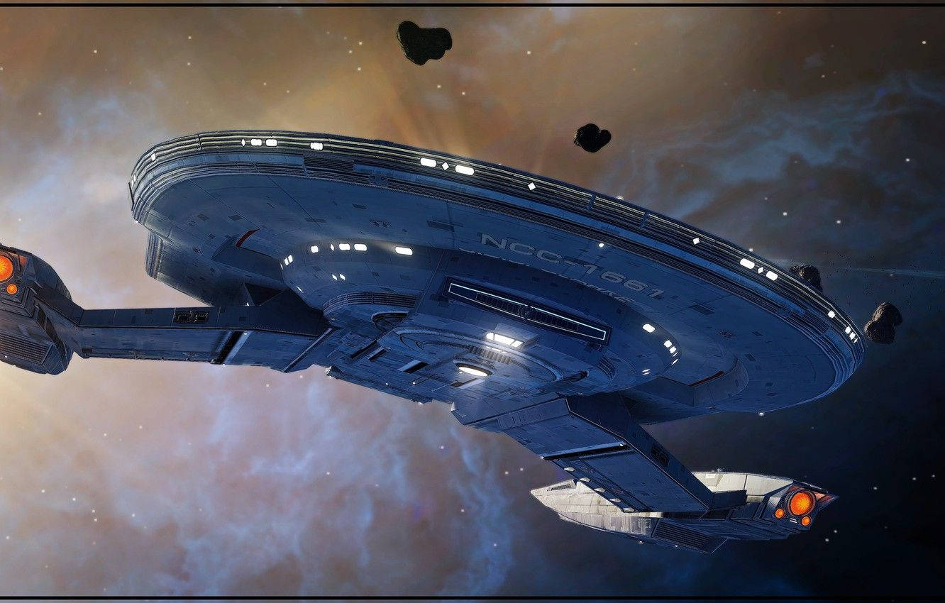 Star Trek Starship Uss Clarke Bottom View Wallpaper