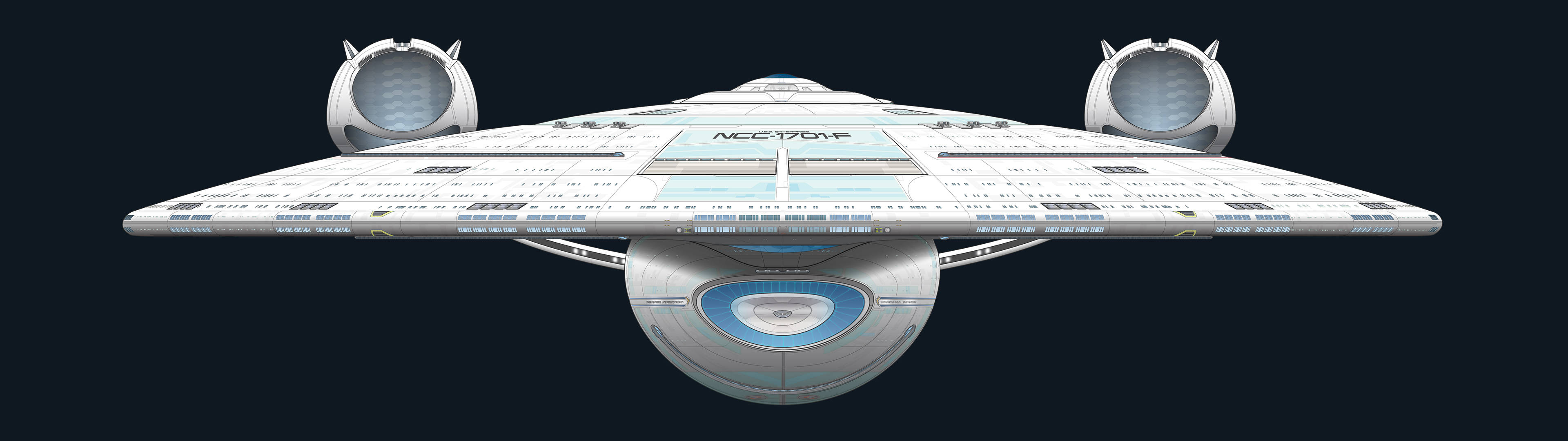 Star Trek Starship Uss Enterprise Ncc-1701-f Front View Wallpaper