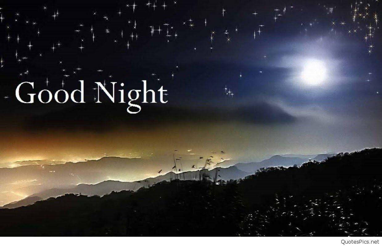 Starry Night Good Night Greeting Wallpaper