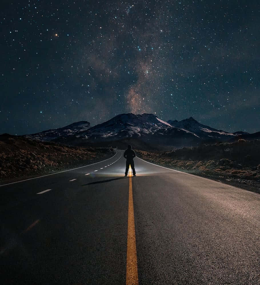 Starry Night Road Journey.jpg Wallpaper