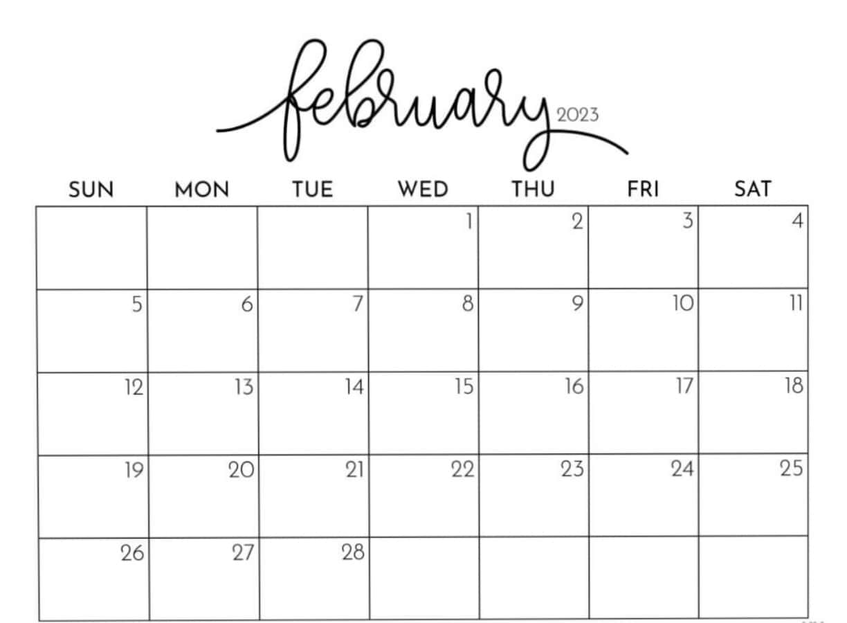 Start Off Your February With This Calendar! Wallpaper