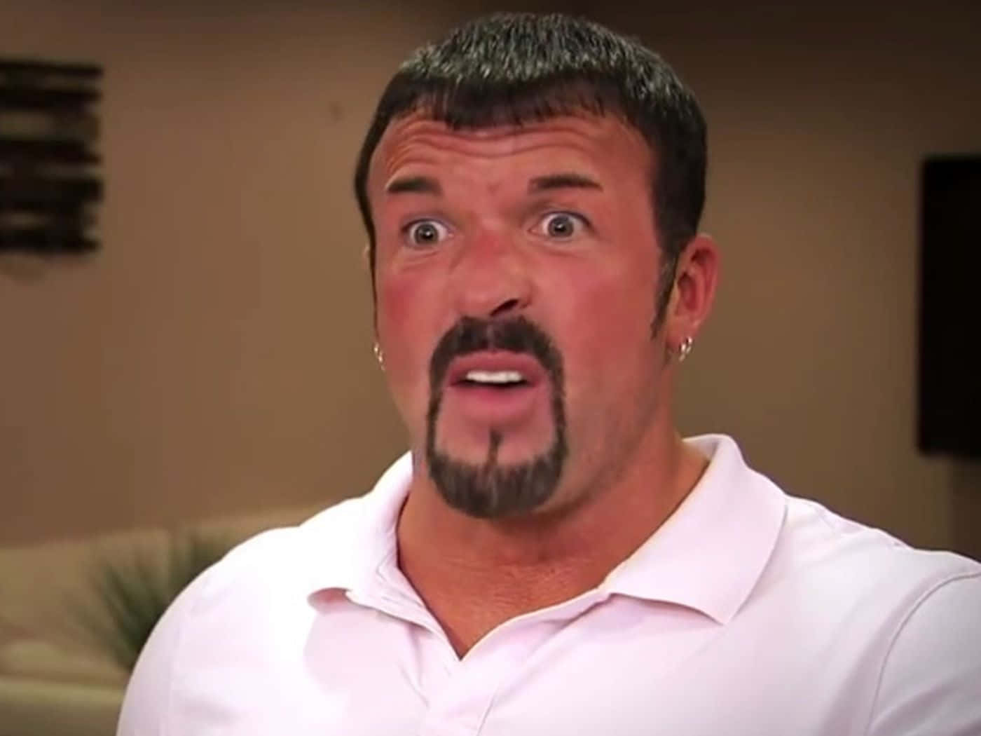 Startled Expression Of Famous Wrestler Buff Bagwell Wallpaper