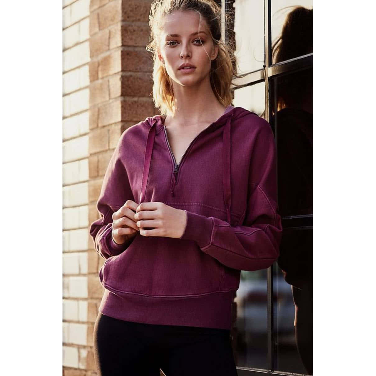 Stay Comfy And Stylish With This Soft And Cozy Purple Sweatshirt. Wallpaper