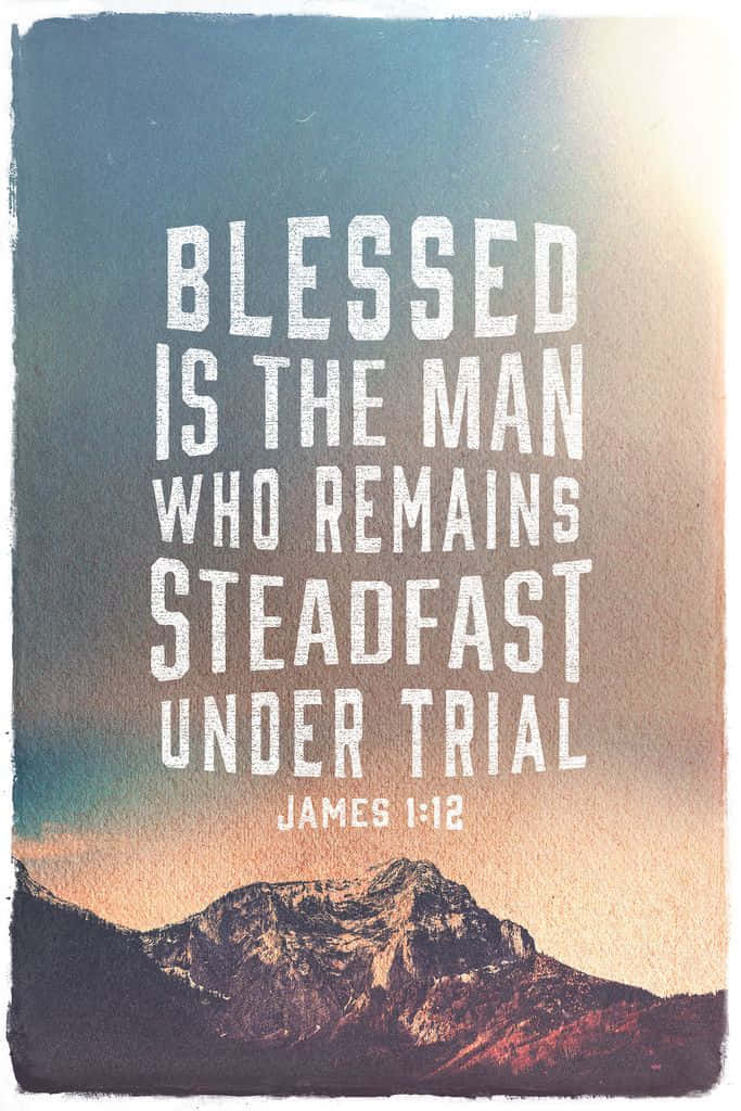 Steadfast Inspiration Mountain Quote Wallpaper