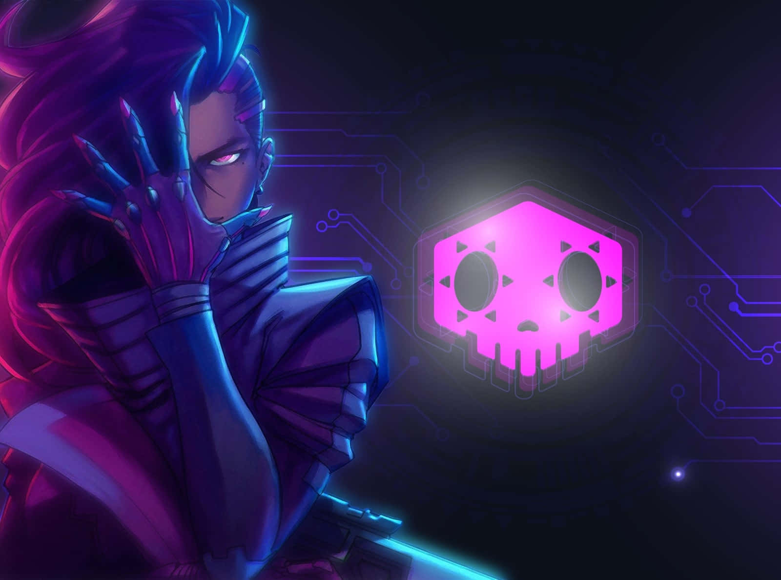 Stealth And Hacking: Sombra Unleashed In Overwatch Wallpaper