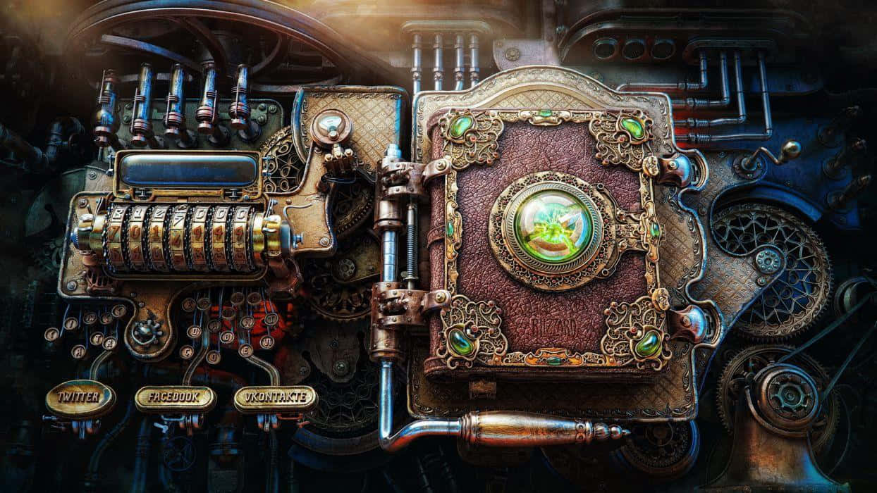 Steampunk Fantasy Book Cover Wallpaper