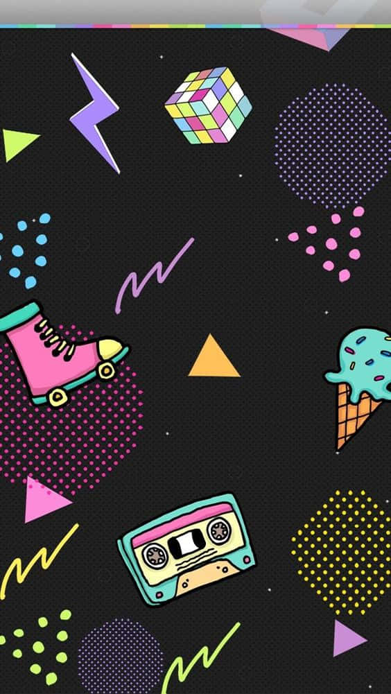 Step Into The Past With This 80s Iphone Wallpaper