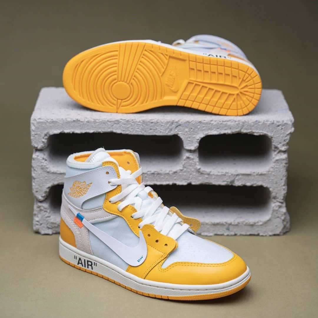 Step Up Your Sneaker Game With The Off White Jordan 1 Wallpaper