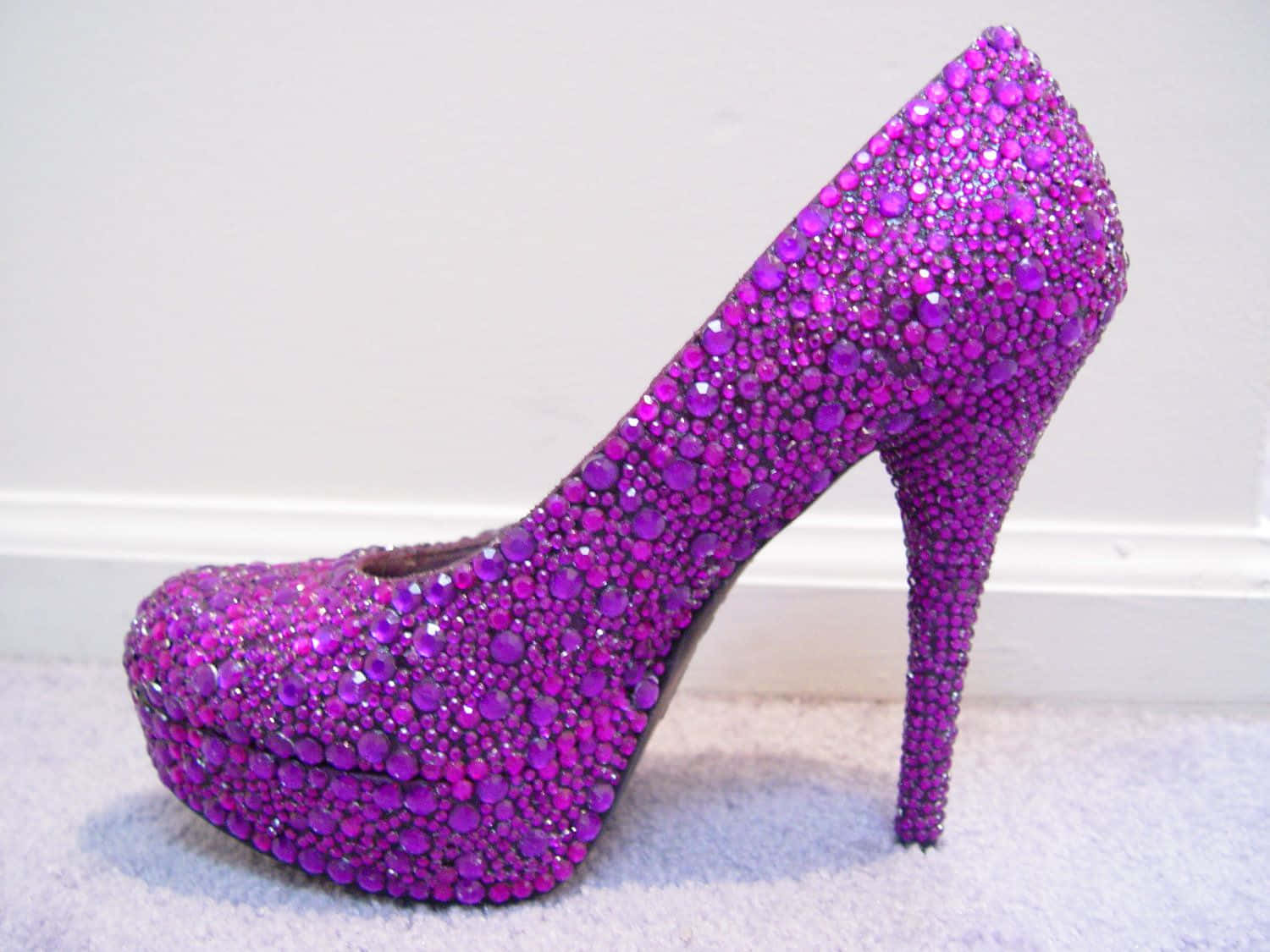 Step Up Your Style With Purple Shoes Wallpaper