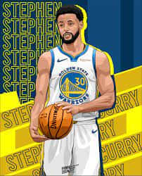 Stephen Curry Making A Gravity-defying Three-point Shot Wallpaper