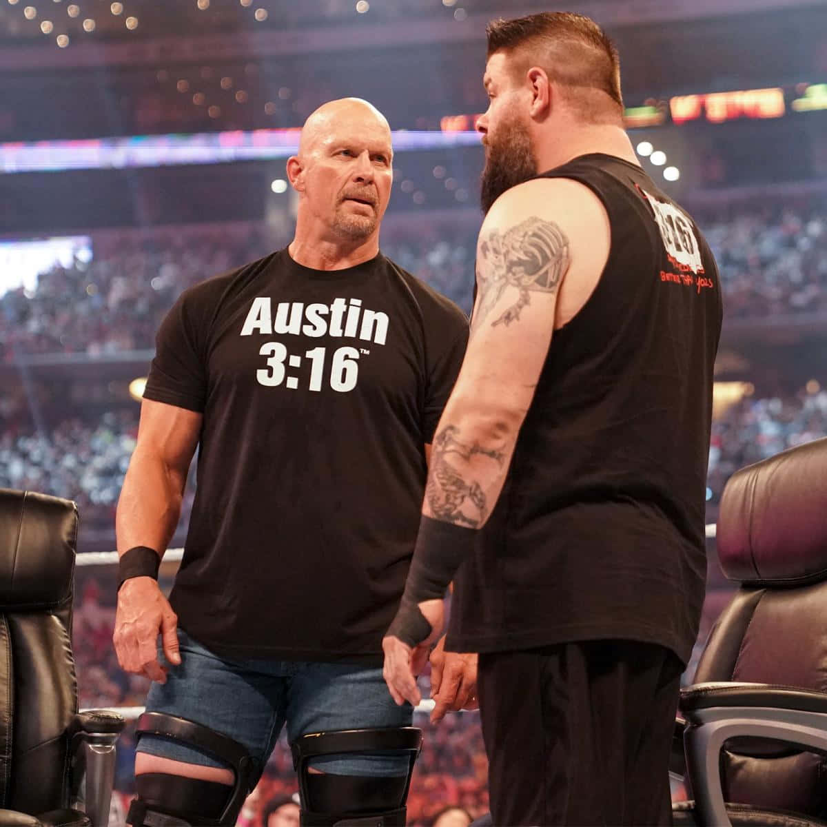 Steve Austin Kevin Owens Wwe Wallpaper