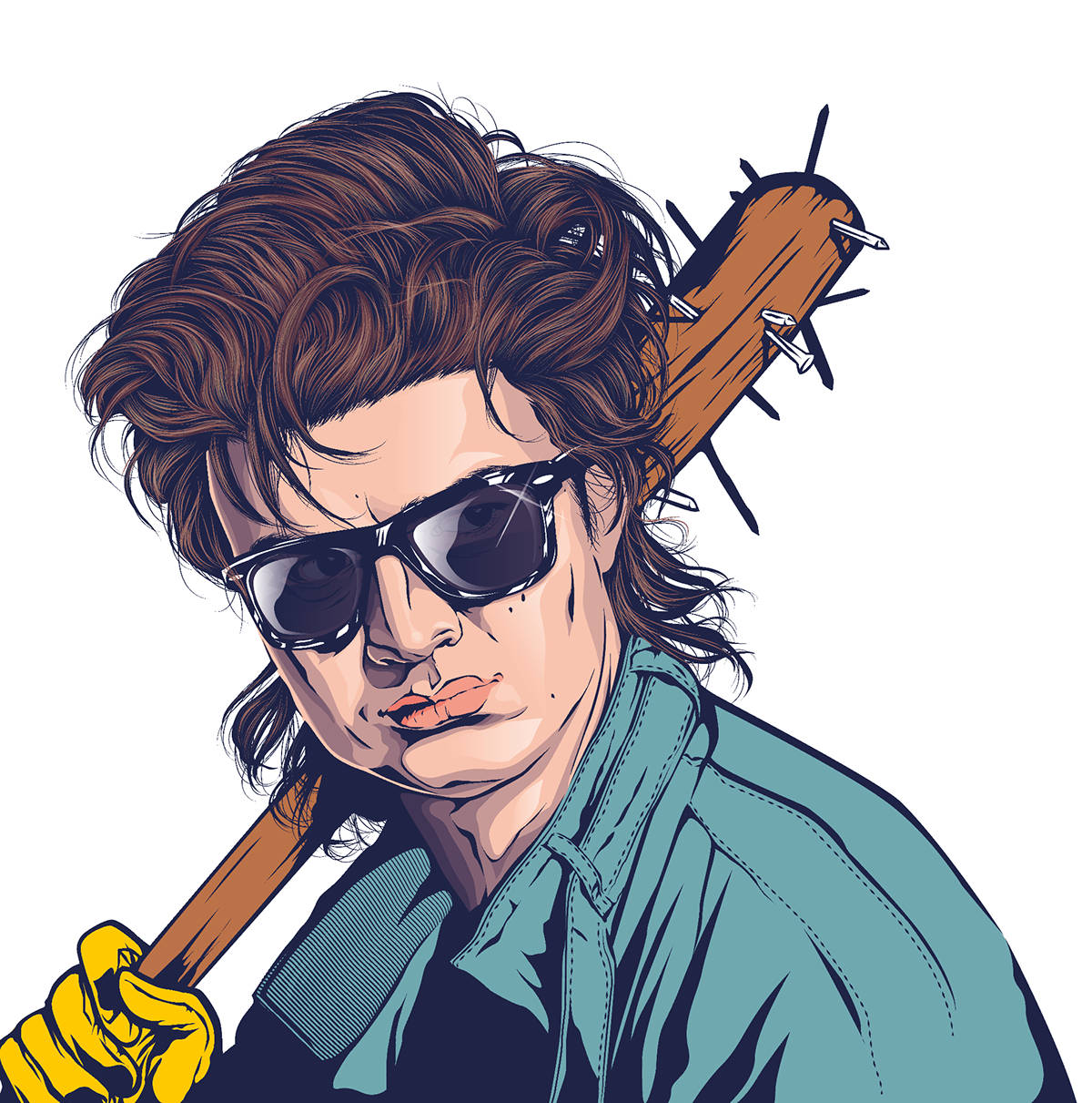 Steve Harrington Nail Bat Digital Art Wallpaper