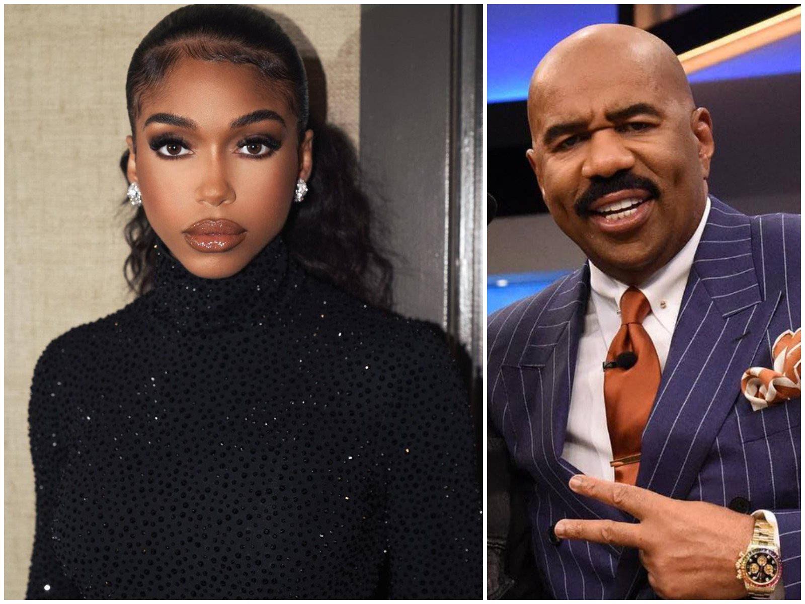 Steve Harvey And Lori Harvey Sharing A Precious Father-daughter Moment. Wallpaper