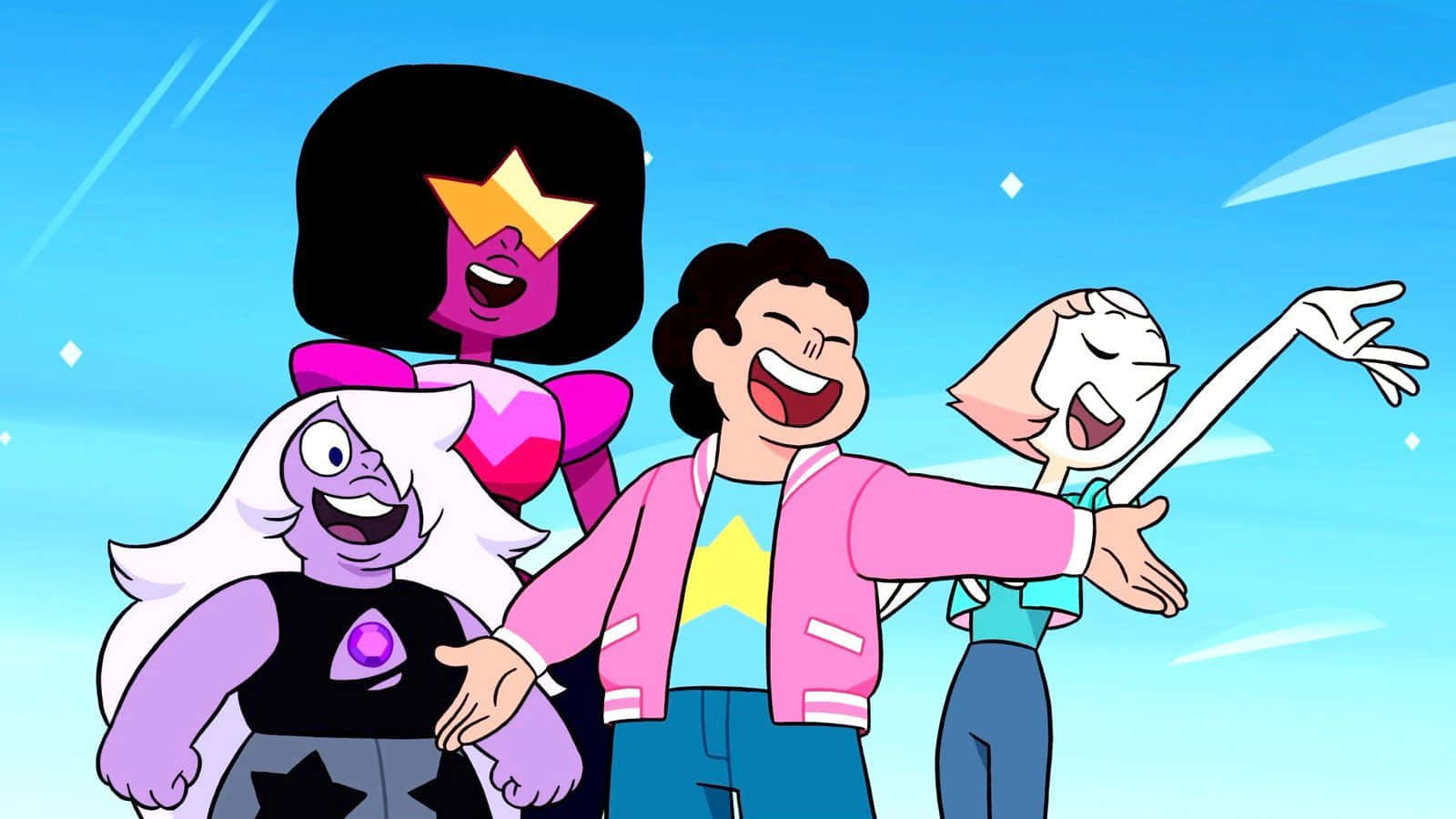 Steven Universe Characters Garnet, Amethyst And Pearl Wallpaper