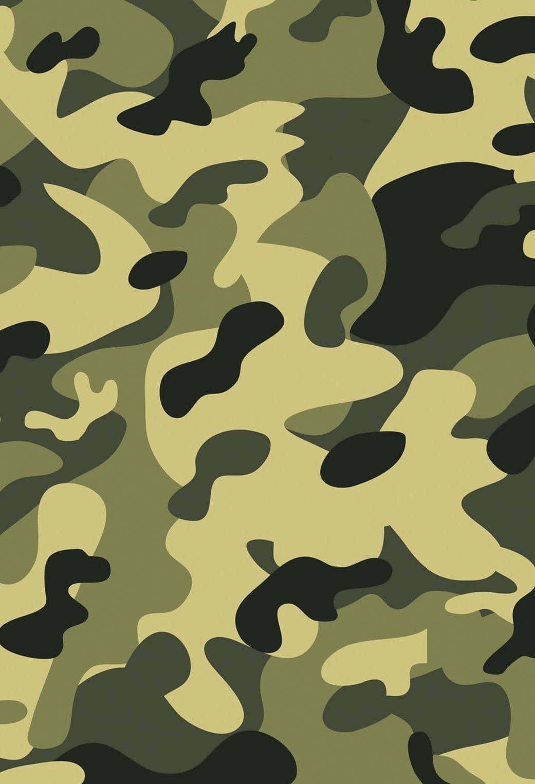 Sticking To The Shadows With Green Camouflage Wallpaper