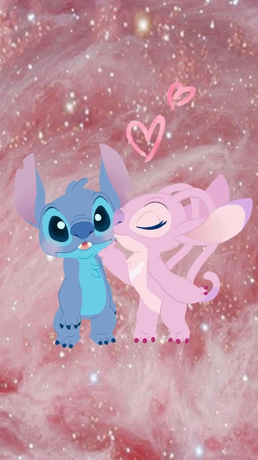 Stitch And Angel's Sweet Moment. Wallpaper