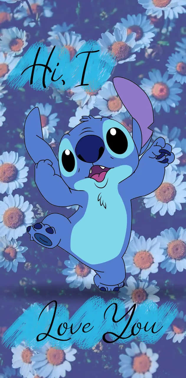 Stitch Floral Greeting Wallpaper