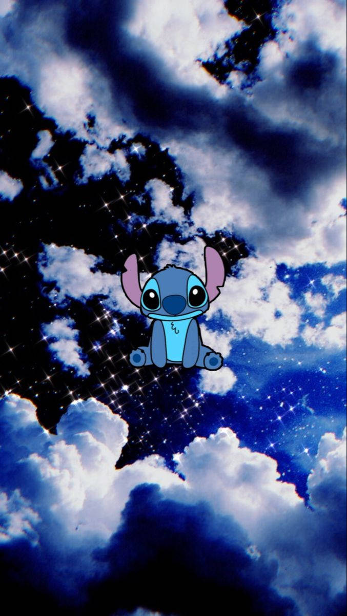 Stitch Galaxy Clouds Wallpaper