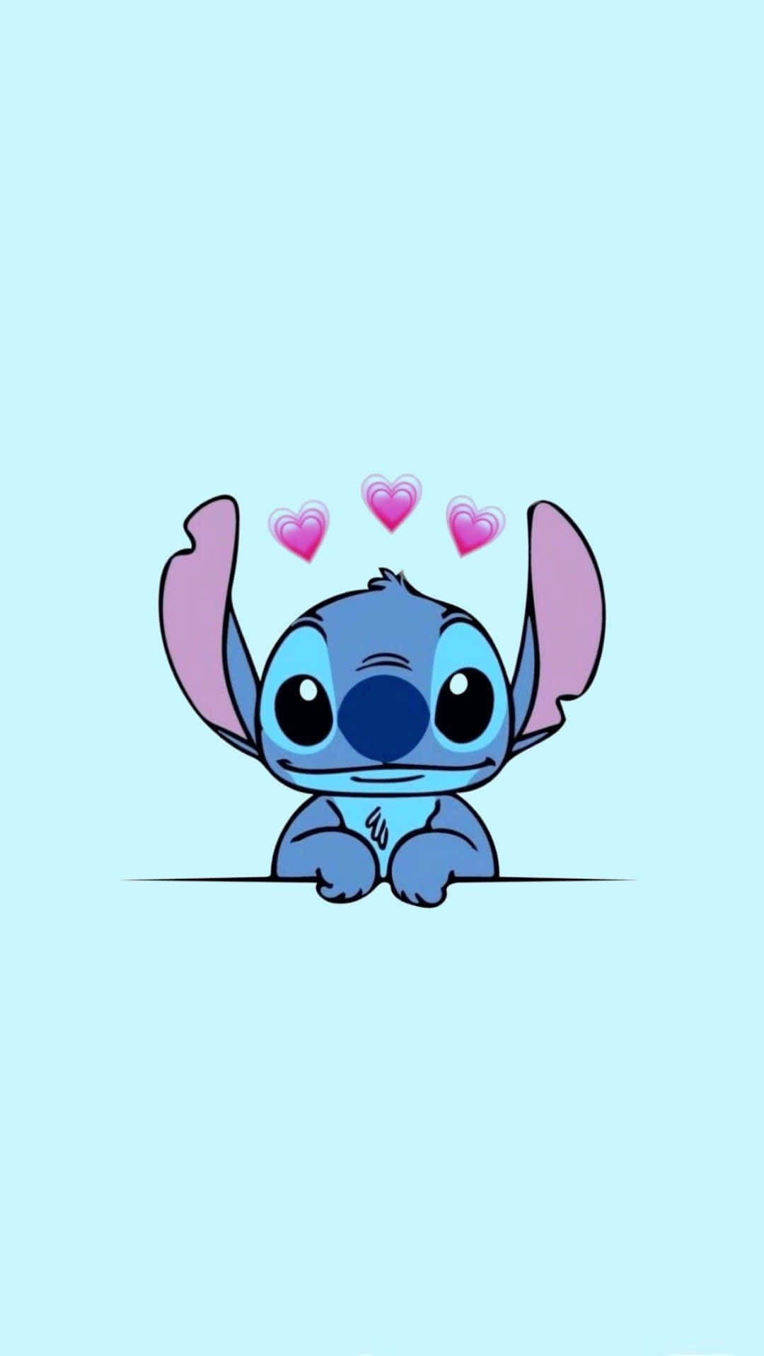 Stitch Hearts Cartoon Pfp Wallpaper