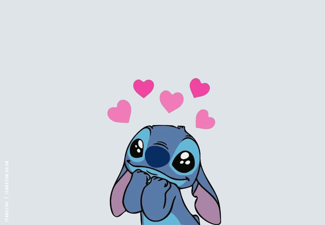 Stitch In Love Valentines Day Wallpaper