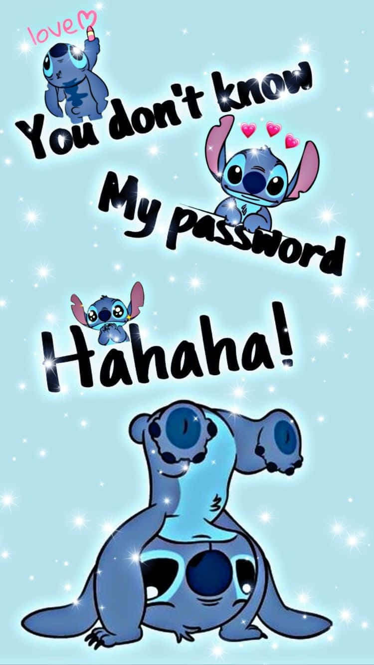 Stitch Lock Screen Password Tease Wallpaper