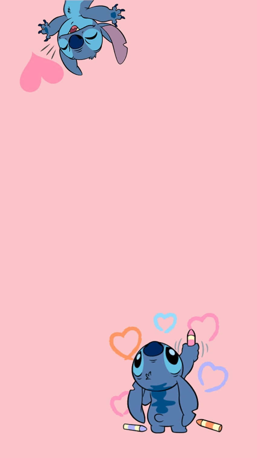 Stitch Valentines Day Celebration Wallpaper