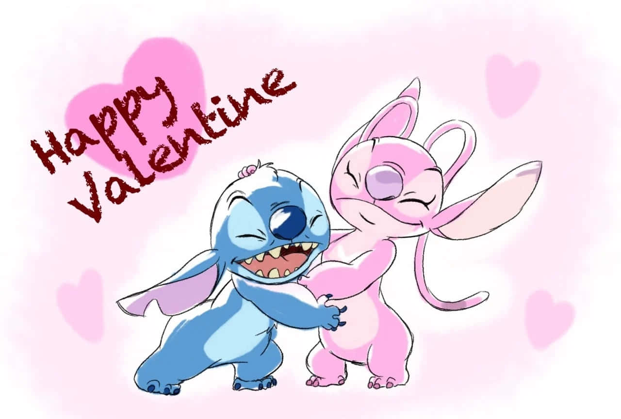 Stitchand Angel Valentines Day Wallpaper