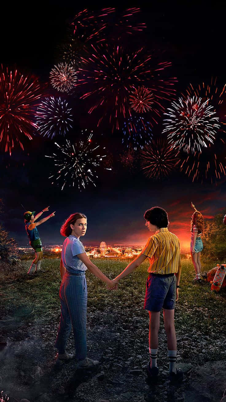 Stranger Things Fireworks Night Wallpaper