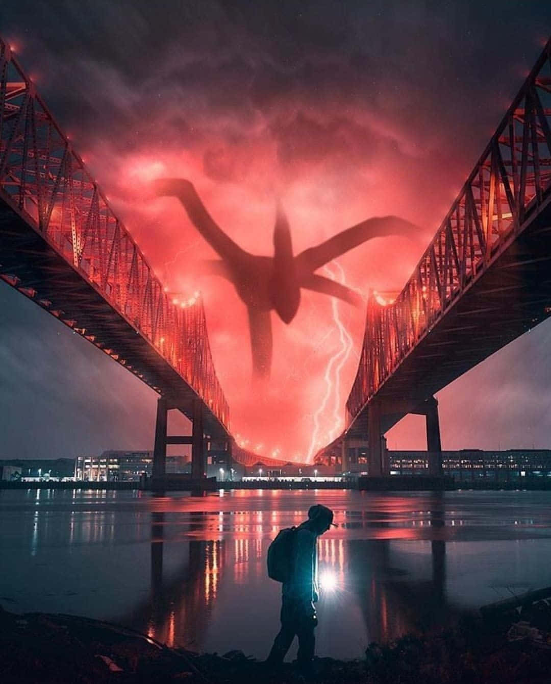 Stranger_ Things_ Inspired_ Bridge_ Scene Wallpaper