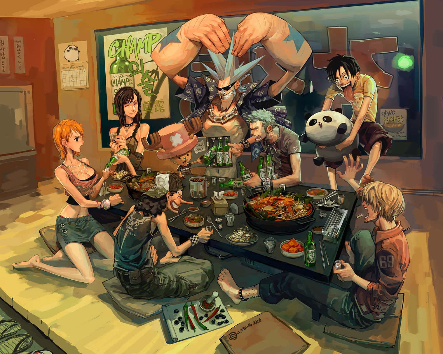 Straw Hat Pirates Anime Thanksgiving Wallpaper