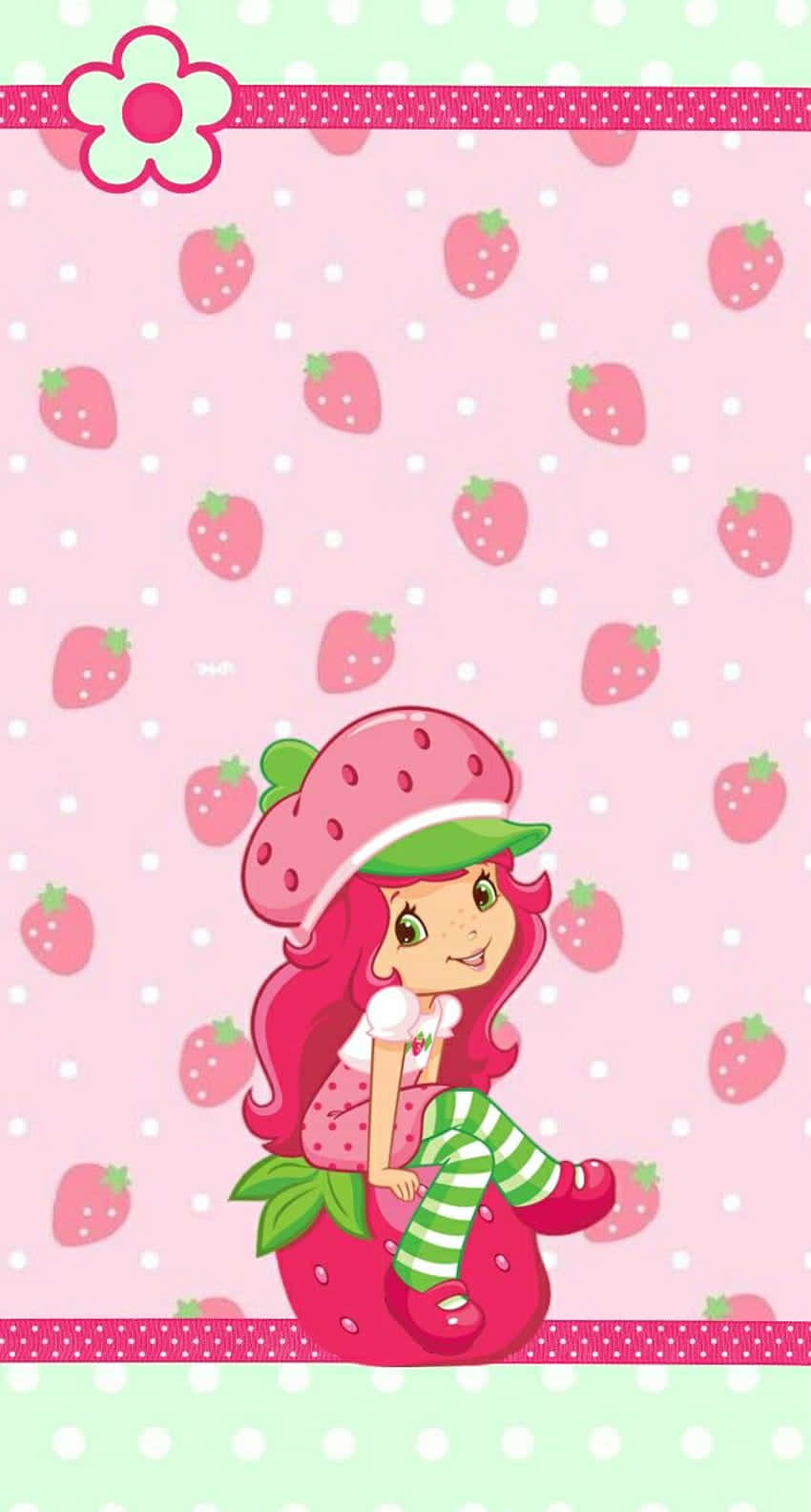 Strawberry Shortcake Cartoon Aesthetic Wallpaper