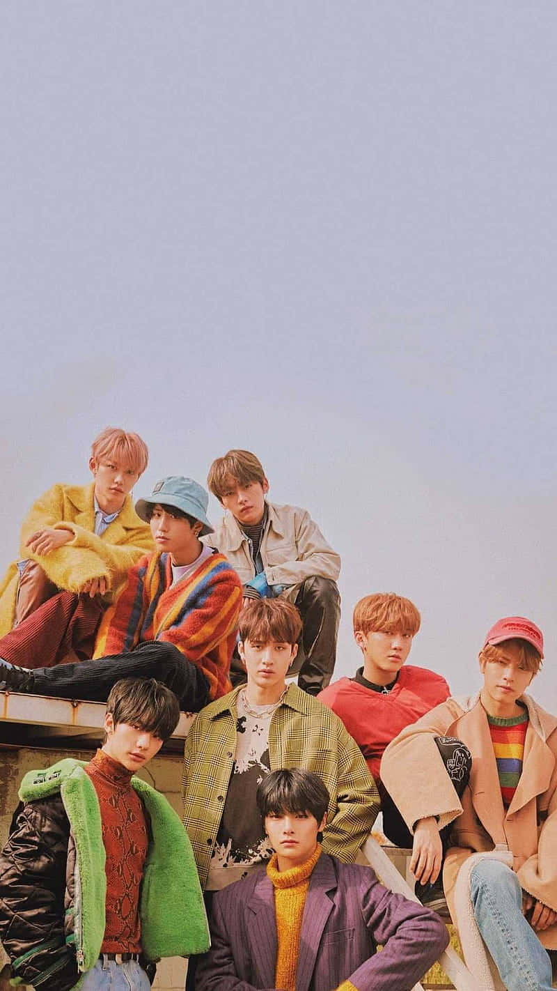 Stray Kids_ Group_ Autumn_ Aesthetic Wallpaper