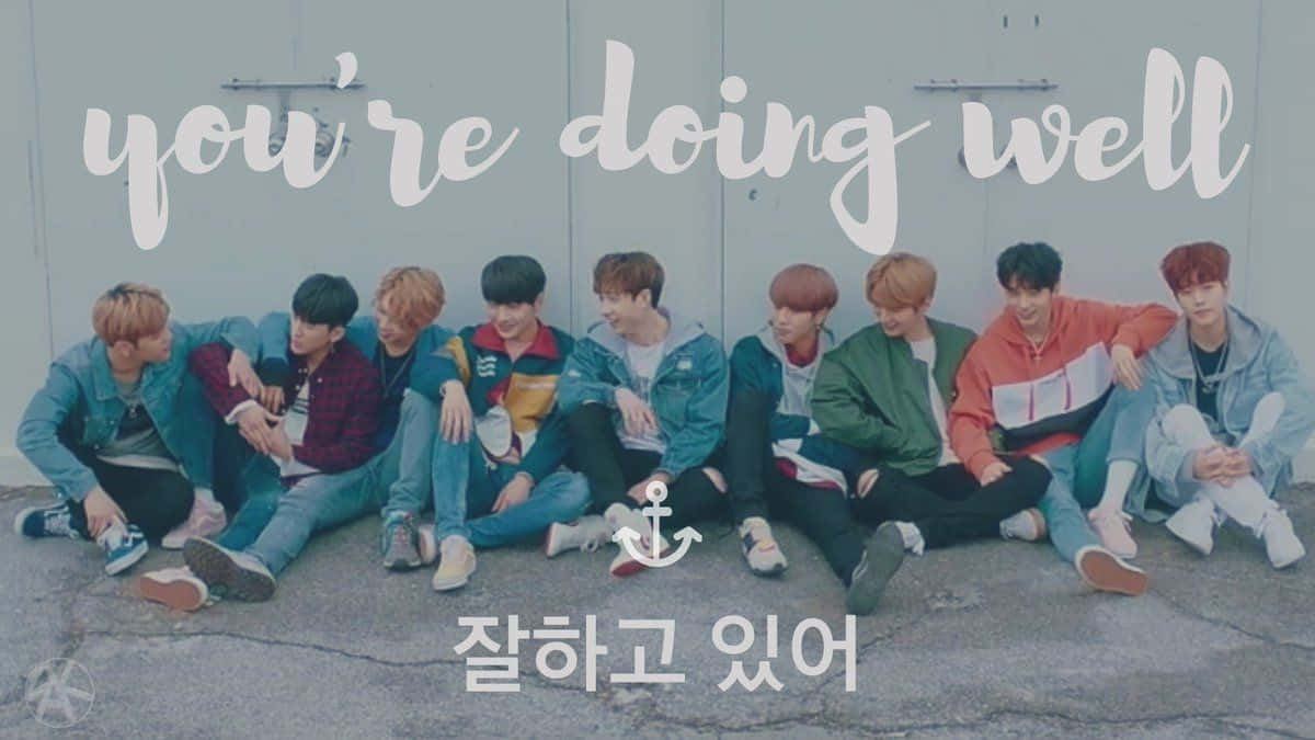 Stray Kids Group Encouragement Aesthetic Wallpaper