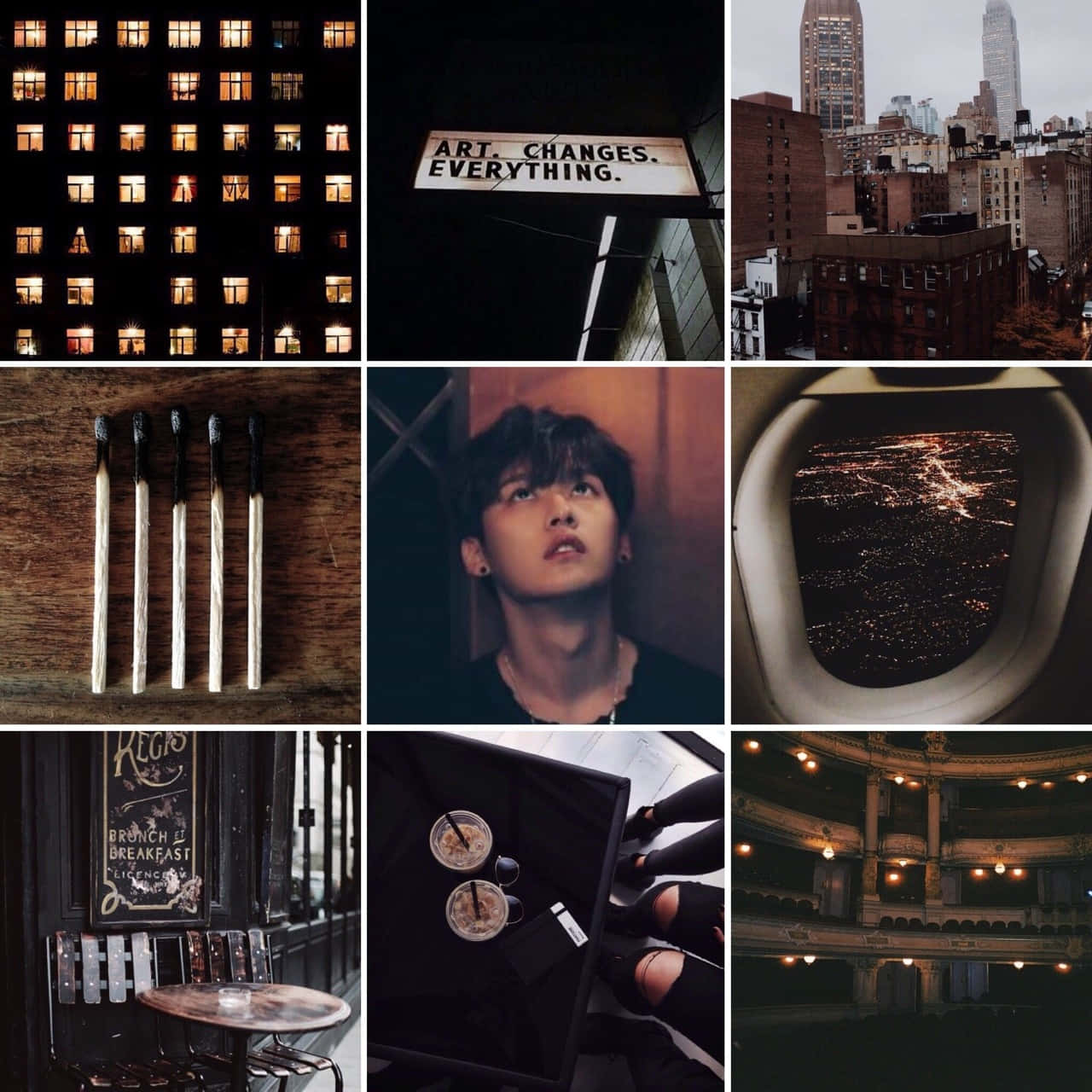 Stray Kids Urban Aesthetic Collage Wallpaper