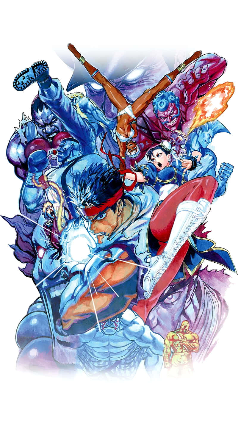 Street Fighter Alpha Characters Collage Wallpaper