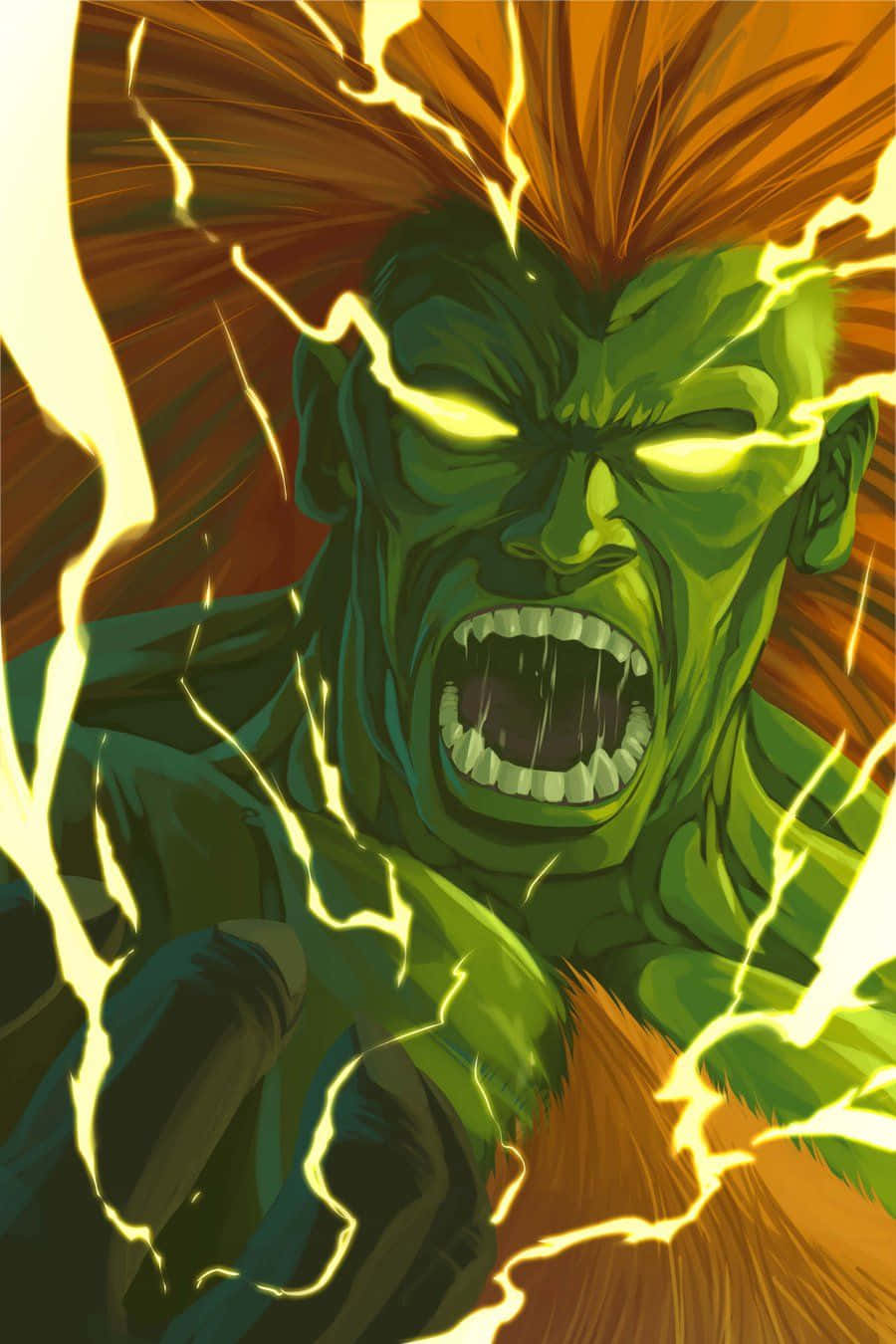 Street Fighter Blanka Electric Fury Wallpaper