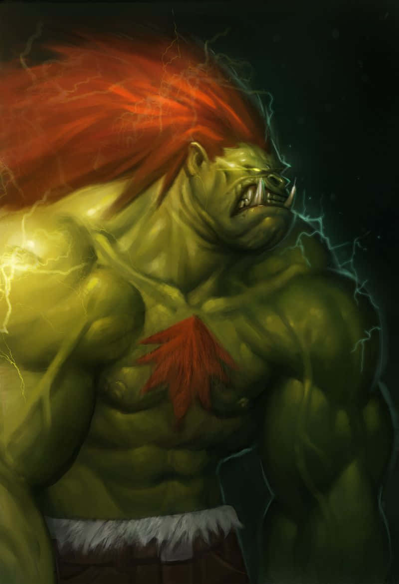 Street Fighter Blanka Electric Fury Wallpaper