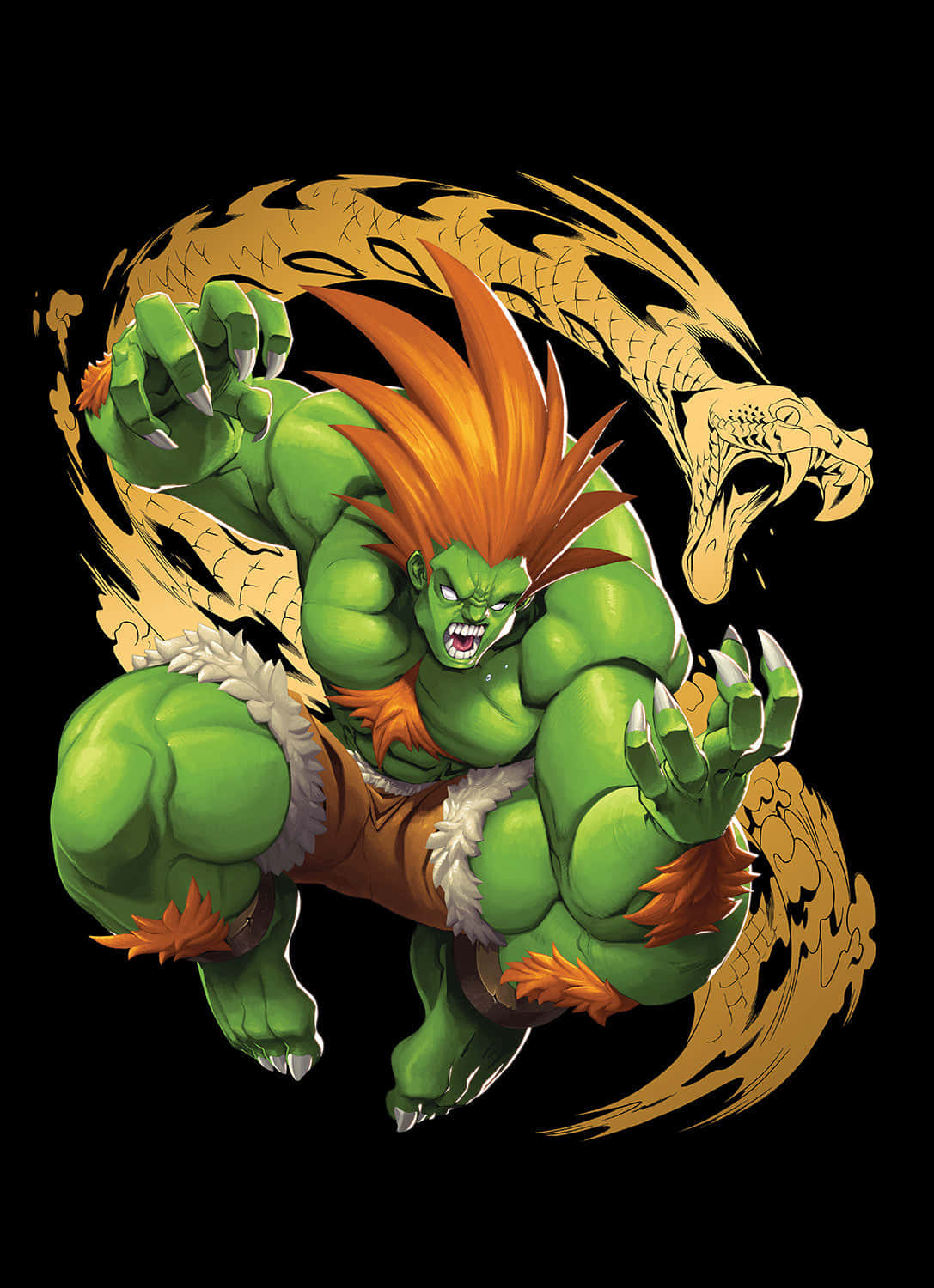 Street Fighter Blanka Roaring Wallpaper