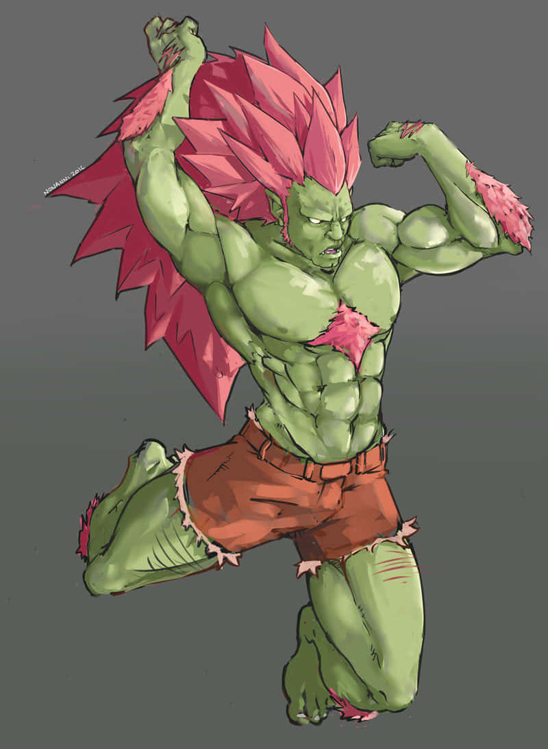 Street Fighter Blanka Roaring Pose Wallpaper