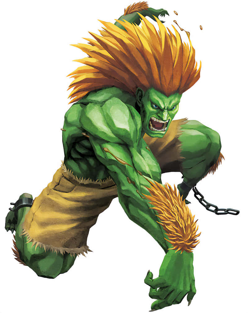 Street Fighter Blanka Roaring Wallpaper