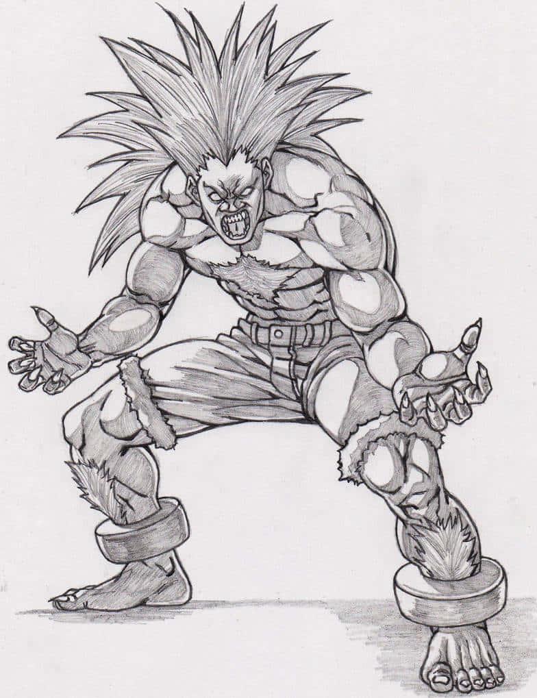 Street Fighter Blanka Sketch Wallpaper