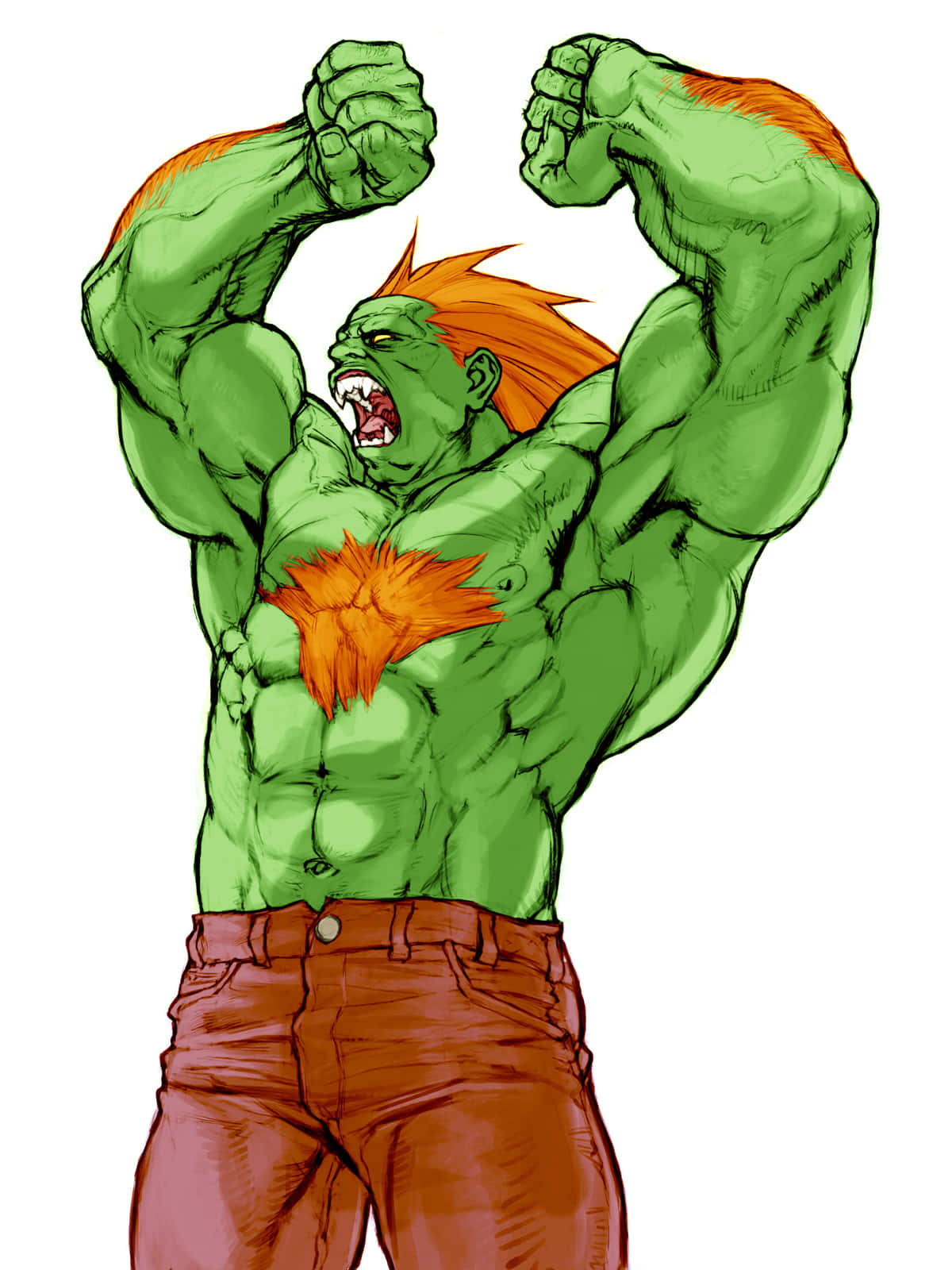 Street Fighter Blanka Victory Pose Wallpaper