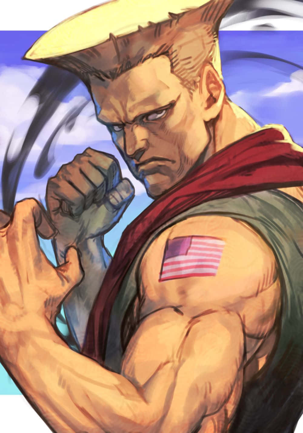 Street Fighter Guile Readyfor Battle Wallpaper